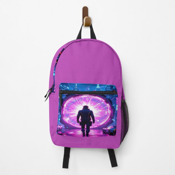 Item preview, Cyberpunk Portal Vibes – Time Travel Meets Neon City designed and sold by FotoworldEdel.