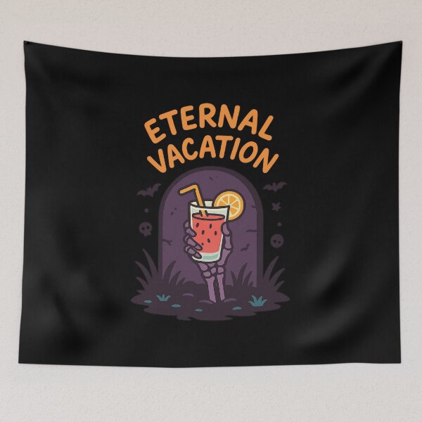 Item preview, Halloween Vacation – Skeleton Hand Tropical Drink Art designed and sold by Ironzoulz.