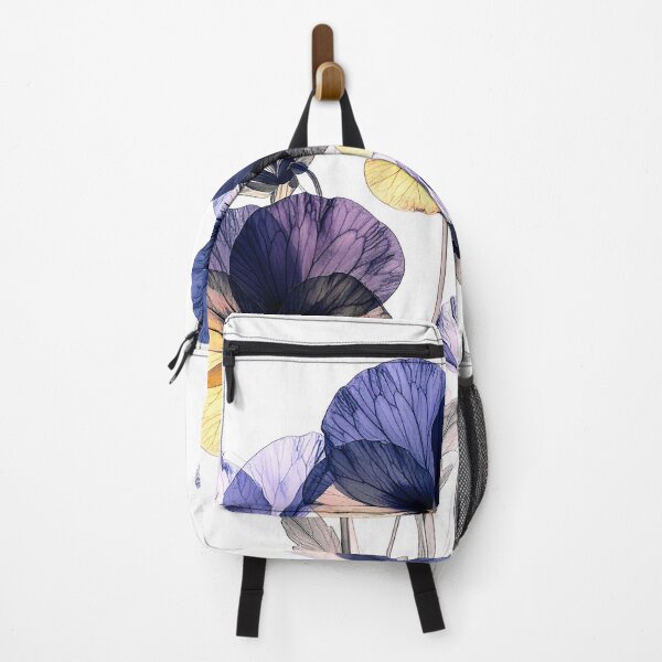 Item preview, pansy flowers x-ray style purple yellow designed and sold by LiskoDesign.