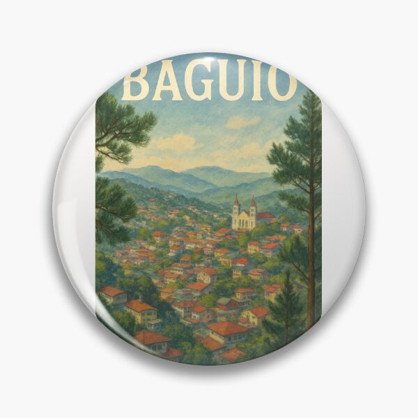 Item preview, Baguio Philippines – City View and Cathedral Panorama designed and sold by Places On Earth.