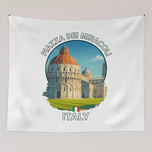 Item preview, Piazza dei Miracoli Pisa – Leaning Tower, Cathedral & Baptistery Summer Scene designed and sold by inkNext.