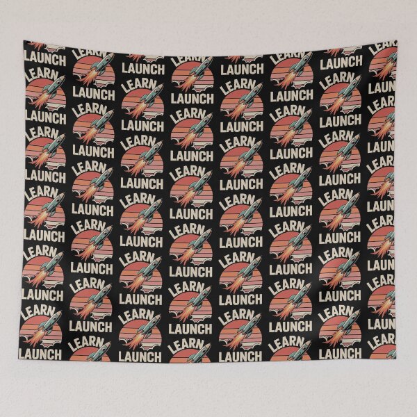 Item preview, Learn and Launch with Retro Rocket designed and sold by Taans-Creation.