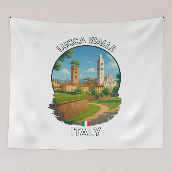 Item preview, Lucca City Walls – Historic Tuscany Summer Scene designed and sold by inkNext.