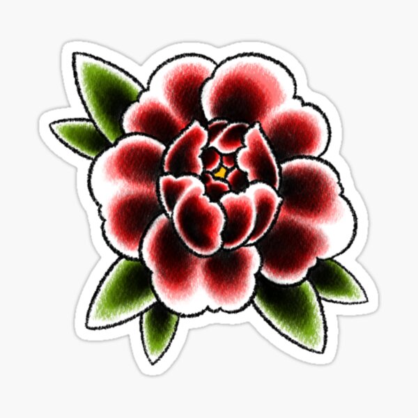 Item preview, Peony Flower Tattoo designed and sold by Dean Maddern Tattooist.