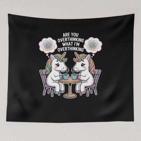 Item preview, Are You Overthinking What I'm Overthinking — Coffee Unicorns Edition designed and sold by Stock4U.