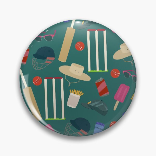 Item preview, Day At The Aussie Cricket green blackground designed and sold by Lozzie Eliza Designs.