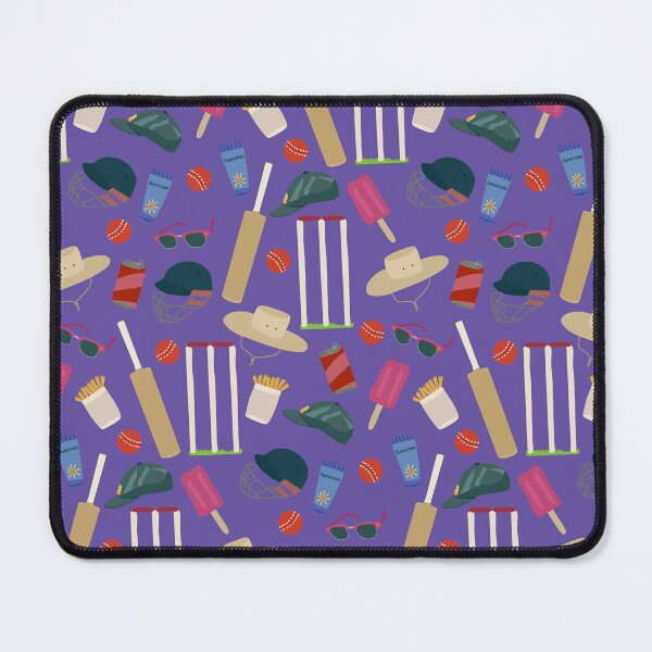 Item preview, Day At The Aussie Cricket purple blackground designed and sold by Lozzie Eliza Designs.
