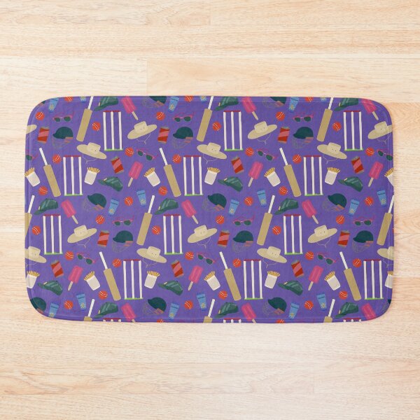 Item preview, Day At The Aussie Cricket purple blackground designed and sold by Lozzie Eliza Designs.