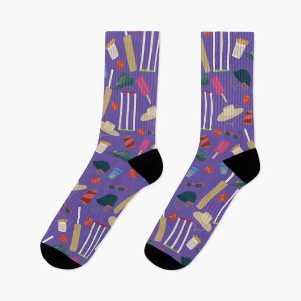 Item preview, Day At The Aussie Cricket purple blackground designed and sold by Lozzie Eliza Designs.