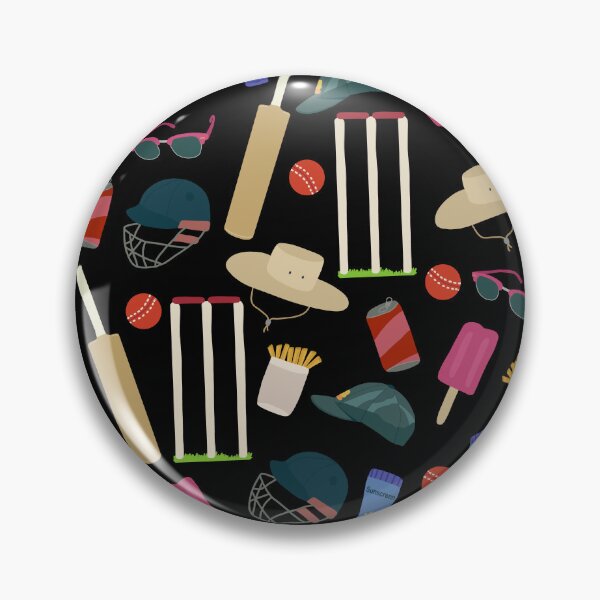 Item preview, Day At The Aussie Cricket black blackground designed and sold by Lozzie Eliza Designs.