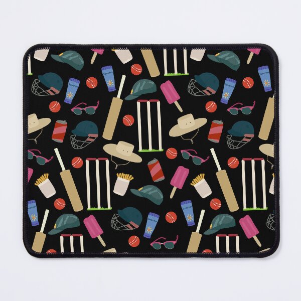 Item preview, Day At The Aussie Cricket black blackground designed and sold by Lozzie Eliza Designs.