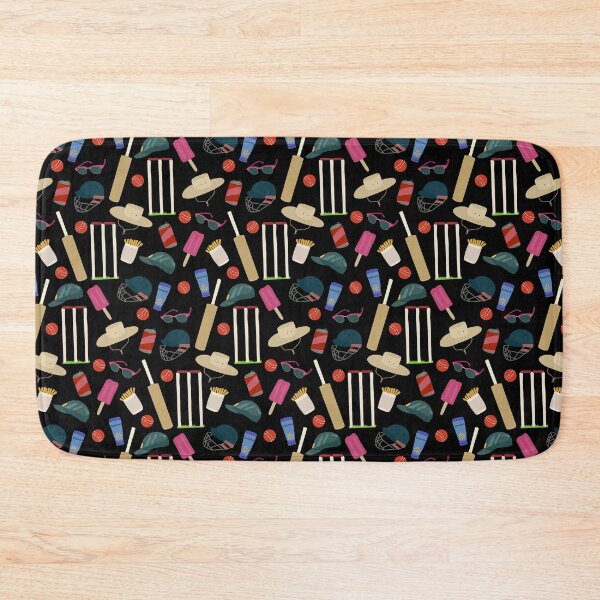 Item preview, Day At The Aussie Cricket black blackground designed and sold by Lozzie Eliza Designs.