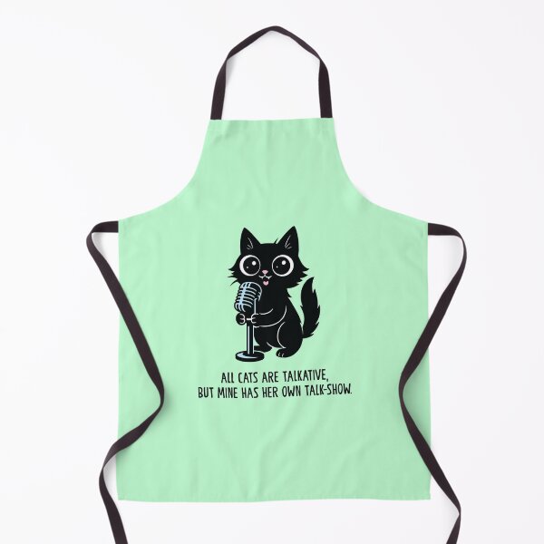 Item preview, Funny Black Cat Talk-Show T-Shirt – Perfect for Cat Lovers designed and sold by Ovitees.