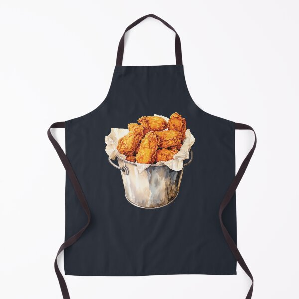Item preview, Golden Pieces Of Fried Crispy Chicken In A Metal Bucket designed and sold by Alicia Chee.