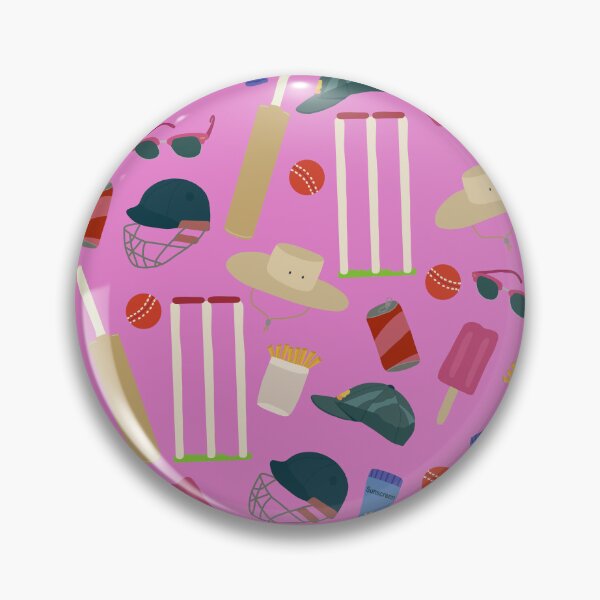 Item preview, Day At The Aussie Cricket pink blackground designed and sold by Lozzie Eliza Designs.