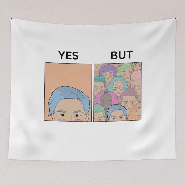 Item preview, Yes But Different Hair Color style Version - Thanksgiving, Christmas And Birthday Party Gift Ideas for Classic Memes Lovers and Fans designed and sold by Memeing Everything.