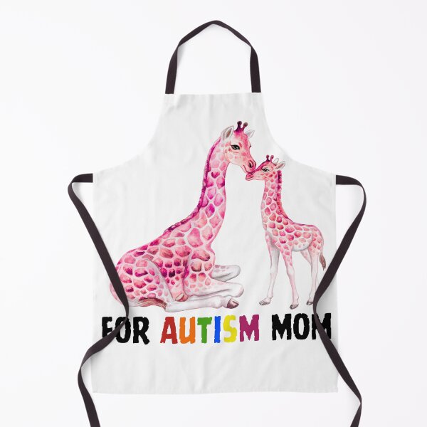 Artikelvorschau, Autismus-Mutter mit Giraffe und Baby – Tierdesign zur Aufklärung über Autismus entworfen und verkauft von MKShop91.