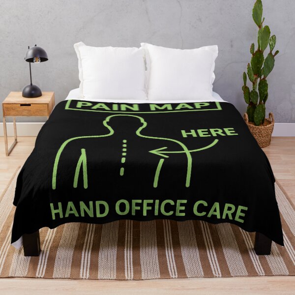 Item preview, Pain Map – Funny Neon Back Pain Design with HERE Arrow designed and sold by jelonkaa.