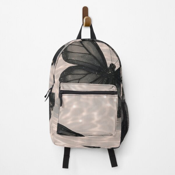 Item preview, Elegant Black Sparkle Butterflies over Rippling Water designed and sold by BoklaLab.