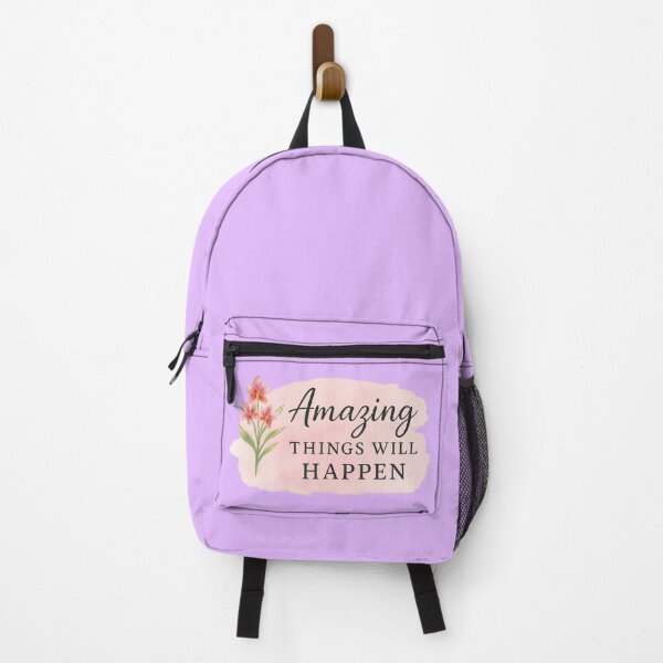 Item preview, Amazing Things Will Happen – Inspirational Watercolor Floral Quote Design designed and sold by Tender Flower Clothing.