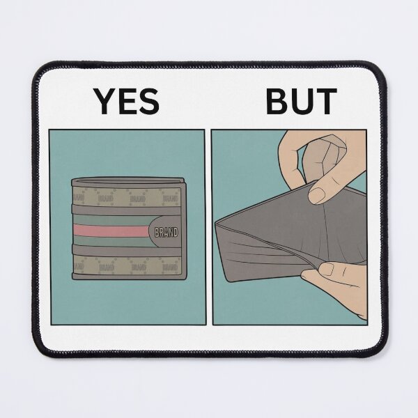 Item preview, Yes But Brand Wallets Version - Thanksgiving, Christmas And Birthday Party Gift Ideas for Classic Memes Lovers and Fans designed and sold by Memeing Everything.