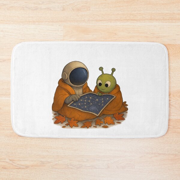 Item preview, Cosmic Reading: Astronaut & Alien Under the Star Map designed and sold by HEERMANArt.
