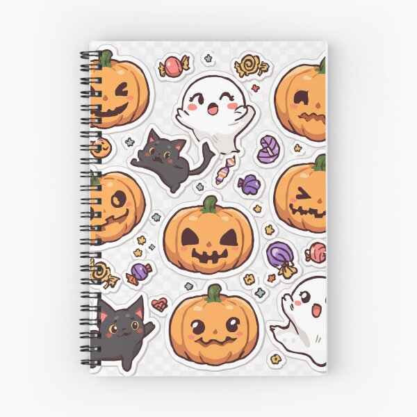 Item preview, Pastel Halloween Charm – Cute Ghosts, Pumpkins, and Cats  Description: designed and sold by Jajahshop.