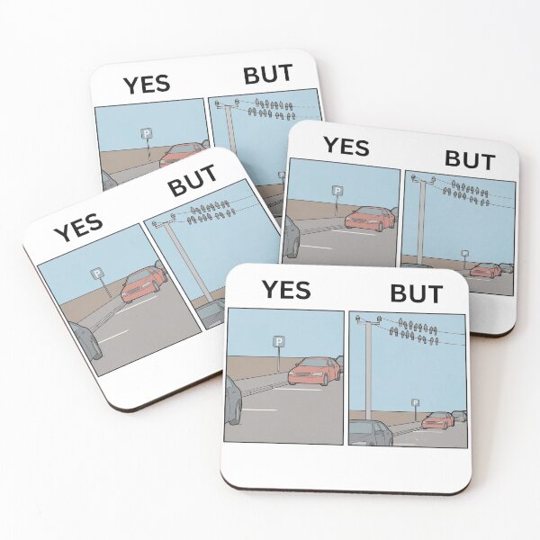 Item preview, Yes But Parking VS Birds Version - Thanksgiving, Christmas And Birthday Party Gift Ideas for Classic Memes Lovers and Fans designed and sold by Memeing Everything.