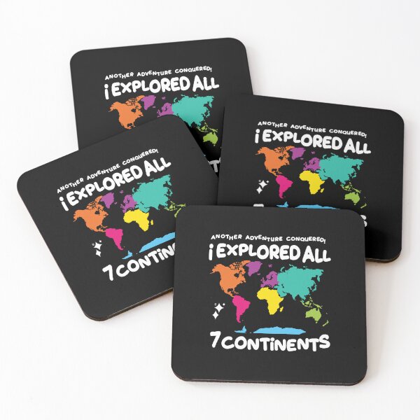 Item preview, I Explored All 7 Continents Colorful World Map Travel Adventure Design designed and sold by Uppercase Tees.