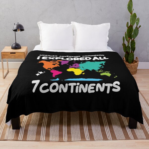 Item preview, I Explored All 7 Continents Colorful World Map Travel Adventure Design designed and sold by Uppercase Tees.