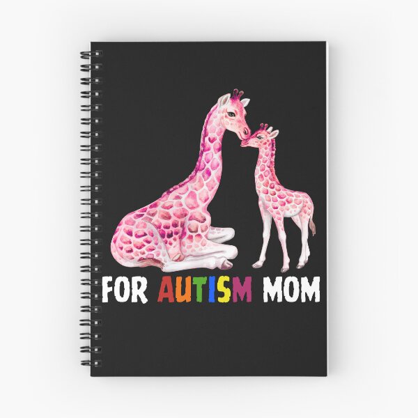 Artikelvorschau, Autismus-Mutter mit Giraffe und Baby – Autismus-Bewusstseins-Tier-Schwarz-Design entworfen und verkauft von MKShop91.