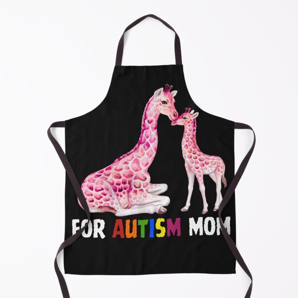 Artikelvorschau, Autismus-Mutter mit Giraffe und Baby – Autismus-Bewusstseins-Tier-Schwarz-Design entworfen und verkauft von MKShop91.