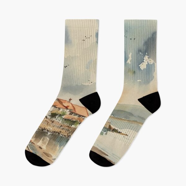 Item preview, The Strand, ringmore, river Teign2(watercolour + AI) designed and sold by artsmeow.
