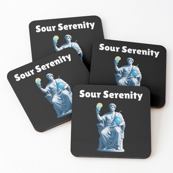 Item preview, Sour Serenity - Stoic Statue Holding A Blue Electric Lemonade  - Stoicism Quote designed and sold by LexaArtworks.