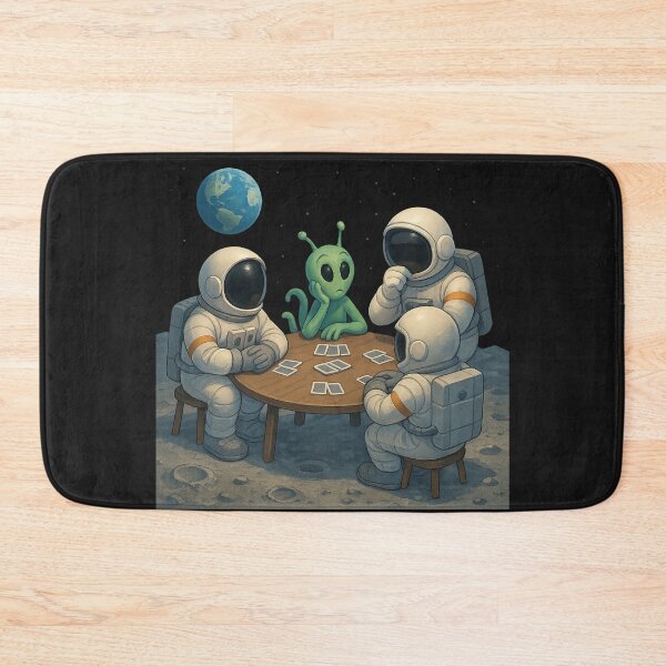 Item preview, Lunar Card Game: Astronauts & Alien Playing on the Moon designed and sold by HEERMANArt.