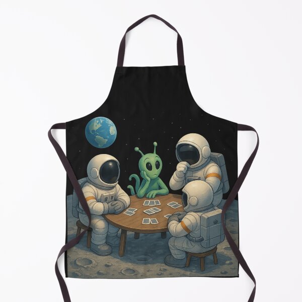 Item preview, Lunar Card Game: Astronauts & Alien Playing on the Moon designed and sold by HEERMANArt.