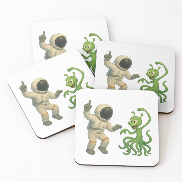 Item preview, Space Dance Class: Astronaut Teaching Alien Moves designed and sold by HEERMANArt.