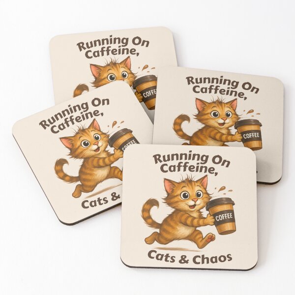 Item preview, Caffeine, Cats & Chaos Cute Coffee  designed and sold by AdoraClips.