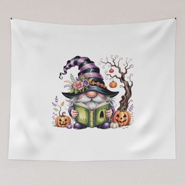 Item preview, halloween gnomes white books designed and sold by jkrphoto.