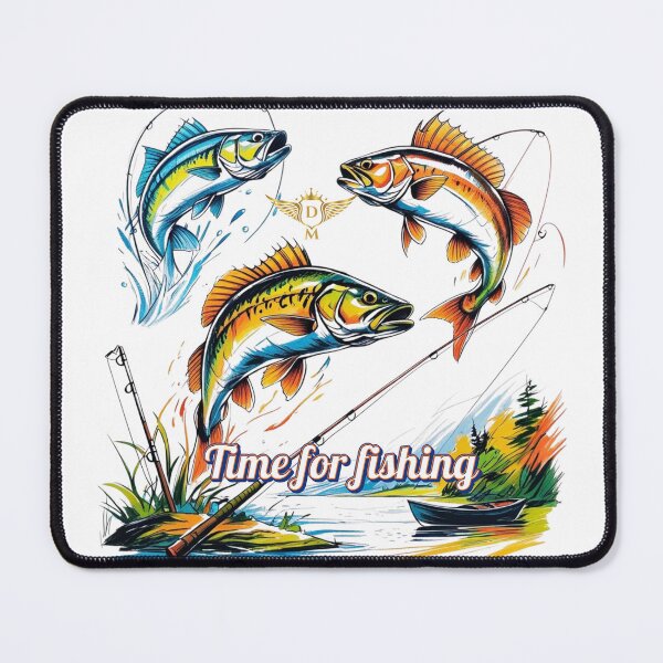 Item preview, Colorful Time for Fishing Rods and Fish designed and sold by DM.