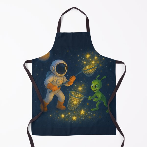 Item preview, Stardust Hunters: Astronaut & Alien Collecting Cosmic Particles designed and sold by HEERMANArt.