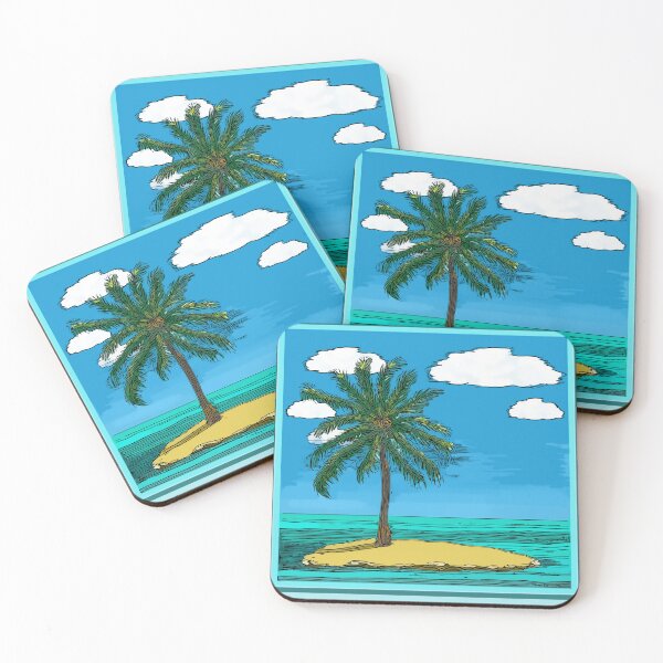 Item preview, Dreamy island vintage postcard designed and sold by Kyradem.