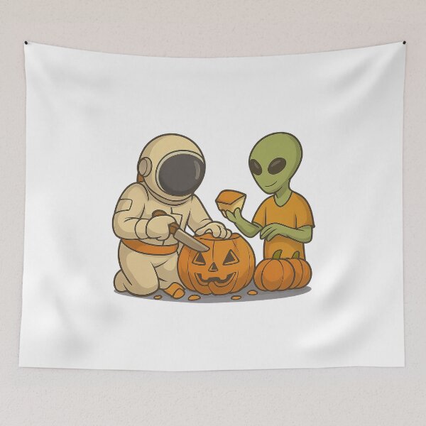 Item preview, Pumpkin Art on Mars: Astronaut & Alien Painting Faces designed and sold by HEERMANArt.