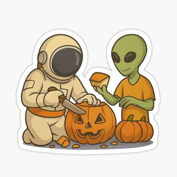 Item preview, Pumpkin Art on Mars: Astronaut & Alien Painting Faces designed and sold by HEERMANArt.
