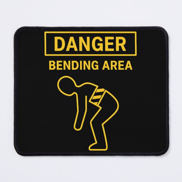 Item preview, Danger: Bending Area – Funny Back Pain Warning Sign Design designed and sold by jelonkaa.