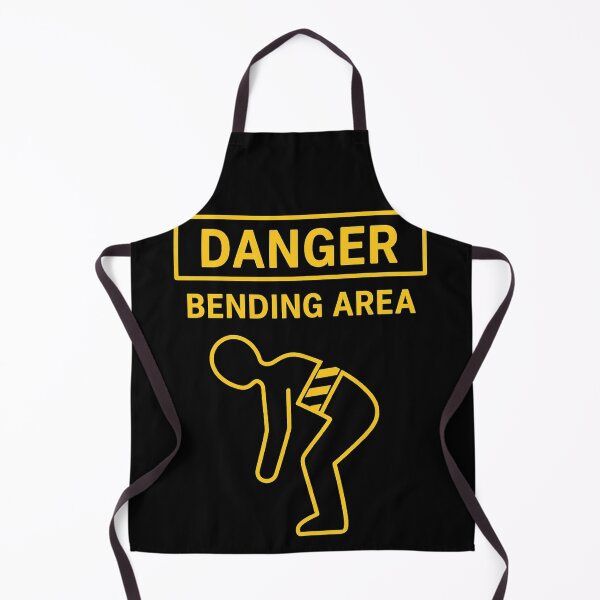 Item preview, Danger: Bending Area – Funny Back Pain Warning Sign Design designed and sold by jelonkaa.