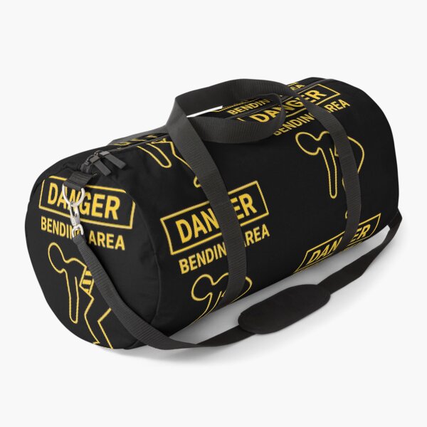 Item preview, Danger: Bending Area – Funny Back Pain Warning Sign Design designed and sold by jelonkaa.