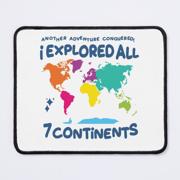 Item preview, Explored All 7 Continents  Colorful World Map Travel Adventure Design designed and sold by Uppercase Tees.