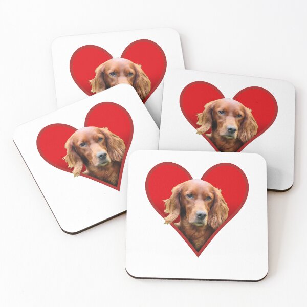Item preview, Irish Red Setter Love Heart  designed and sold by GeeThang.