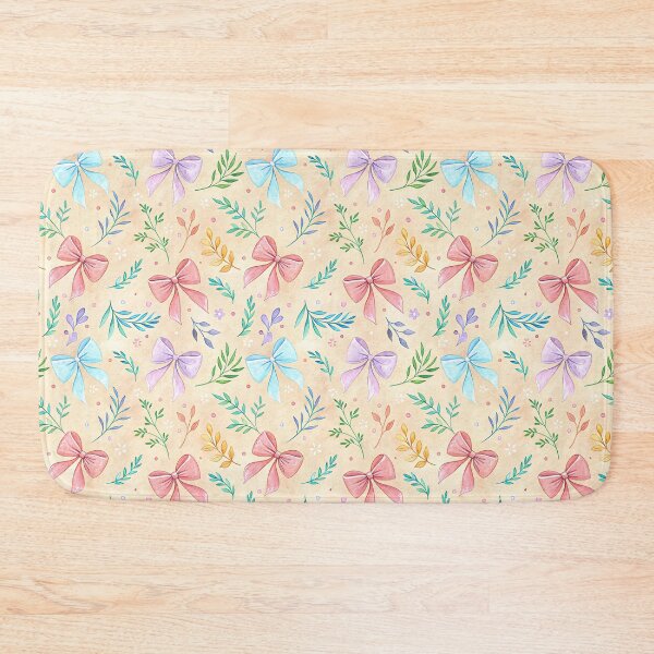 Item preview, Watercolor Bows and Leaves Pattern Design designed and sold by HasHs.